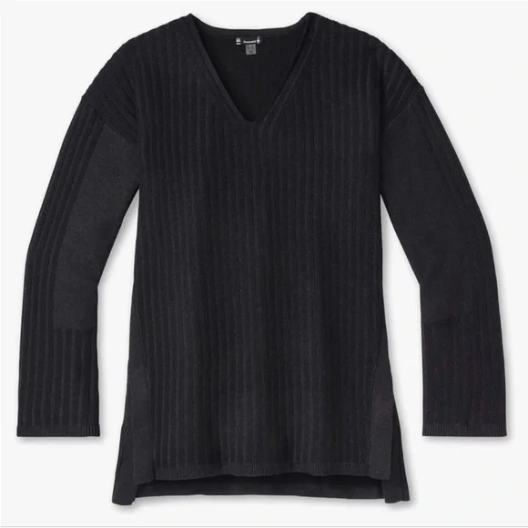 Smartwool Women's Shadow Pine Ribbed V-Neck Sweater Size Small - Picture 3 of 7